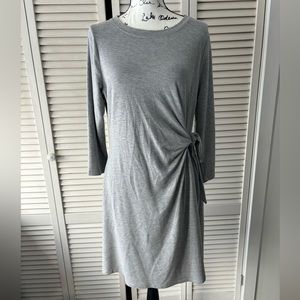 Cable & Gauge Gray Long Sleeve Tee Shirt Dress